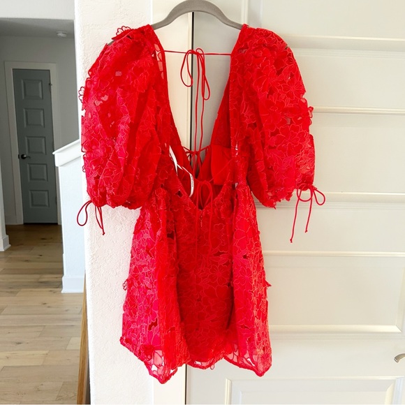 NWT For Love & Lemons Leighton Lace Mini Dress - Picture 3 of 5